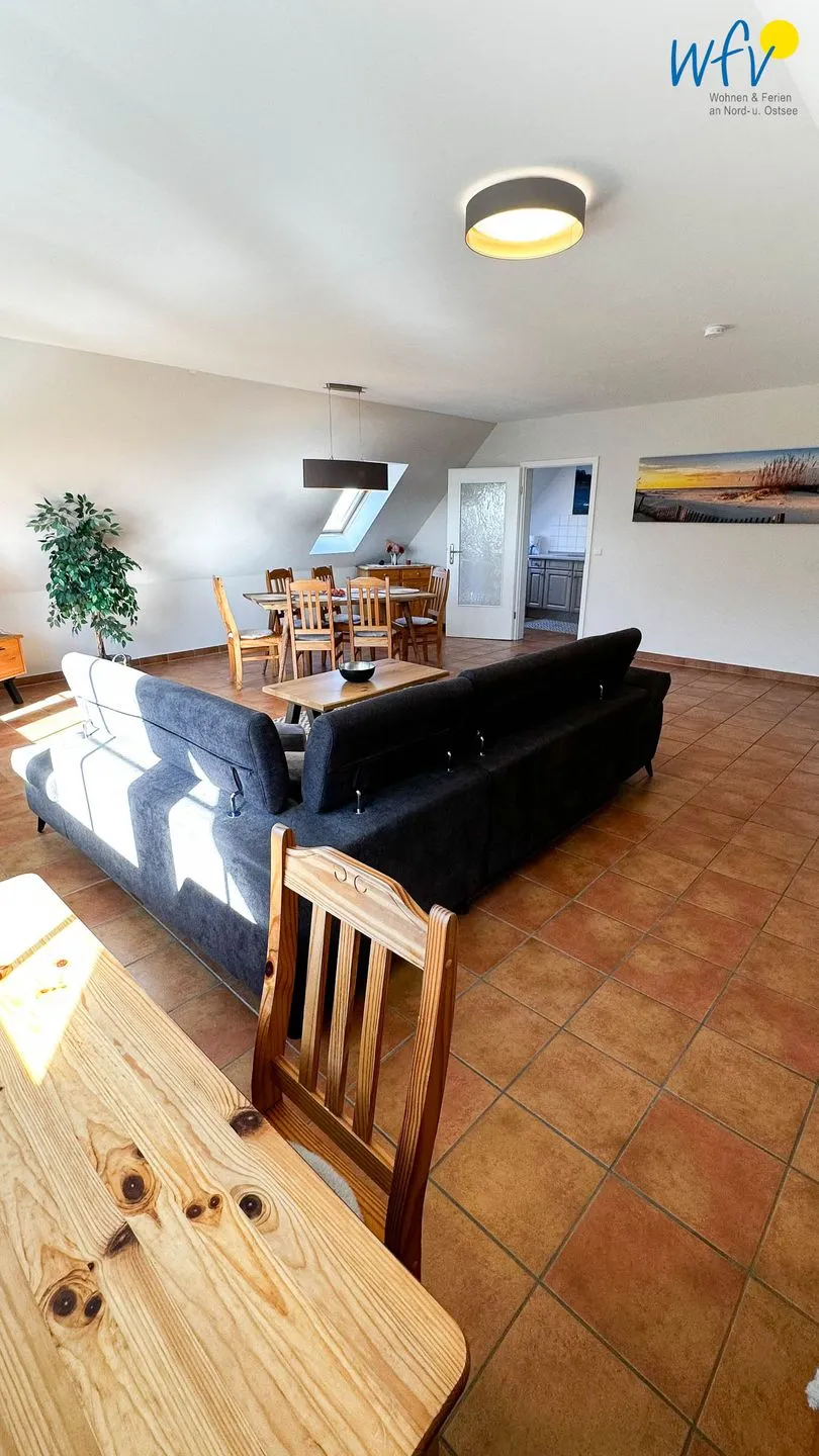 Haus Windland Ferienwohnung Boddenblick Rügen - Dranske - Wohnzimmer