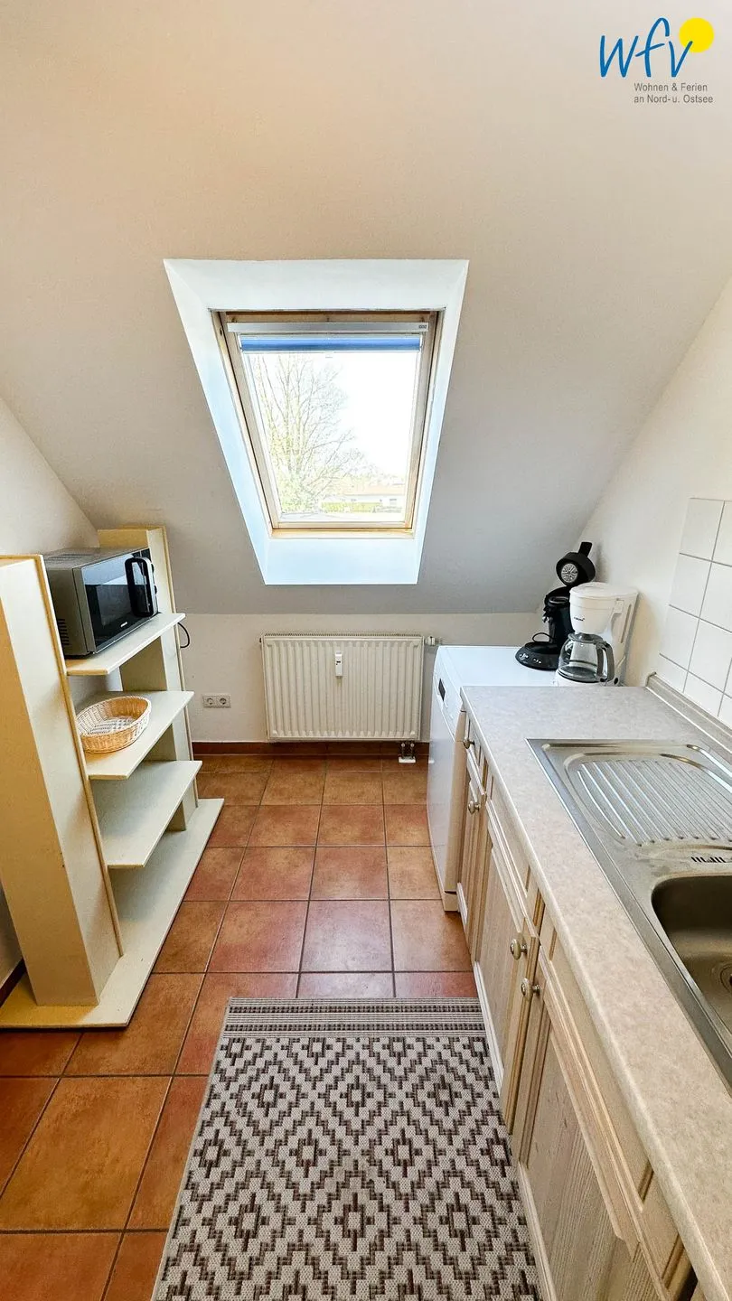 Haus Windland Ferienwohnung Boddenblick Rügen - Dranske - Küche / Küchenzeile