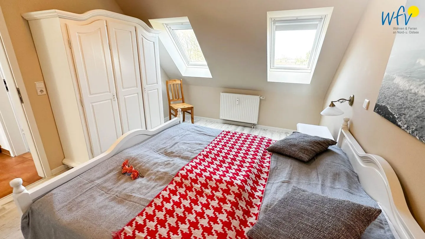 Haus Windland Ferienwohnung Boddenblick Rügen - Dranske - Schlafzimmer