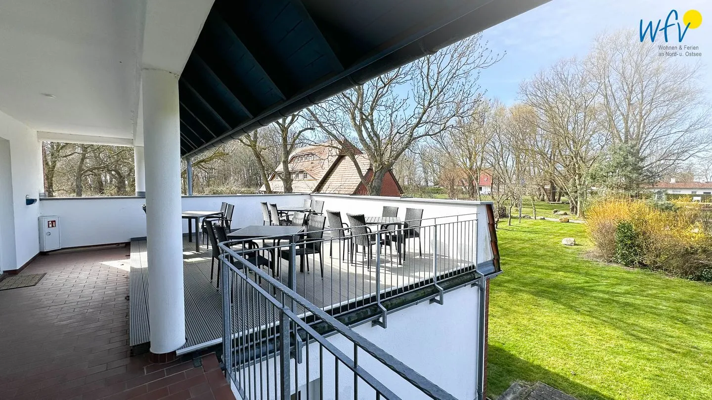Haus Windland Ferienwohnung Boddenblick Rügen - Dranske - Terrasse