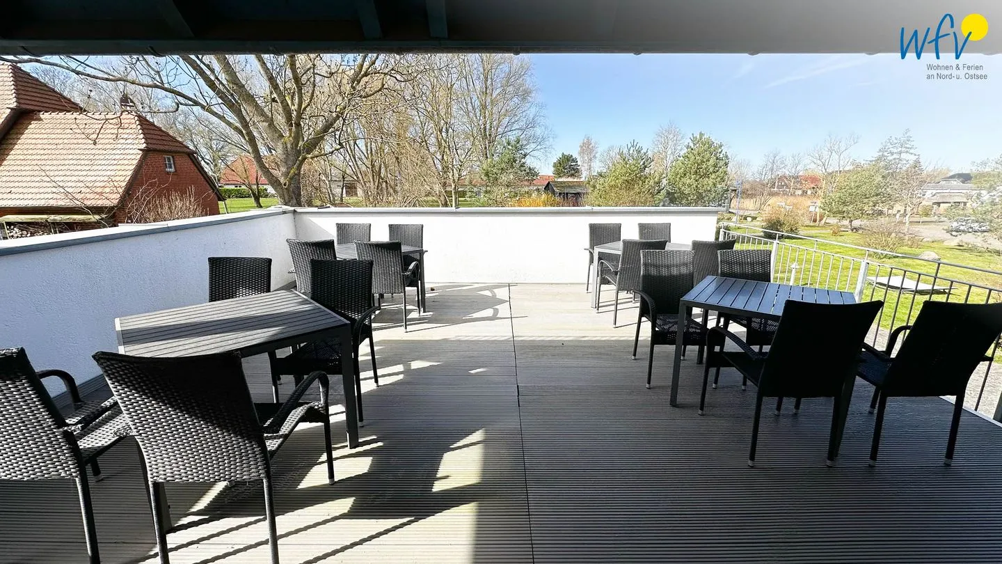 Haus Windland Ferienwohnung Boddenblick Rügen - Dranske - Terrasse