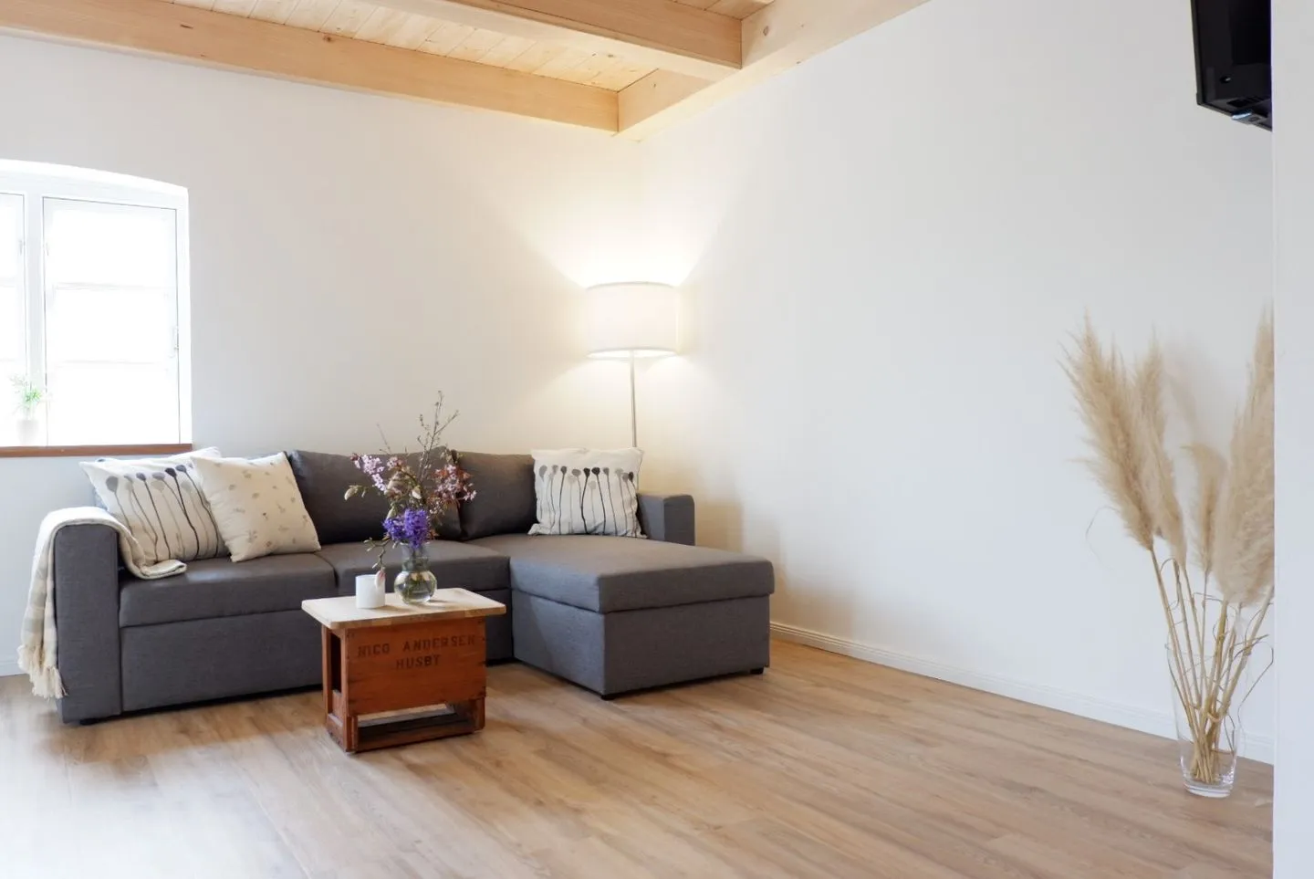 Ferienwohnung Hanna im Reethus Mühlenlund Steinbergkirche - Wohnzimmer