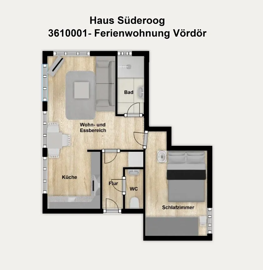 Haus Süderoog Ferienwohnung Vördör Juist - Grundriss