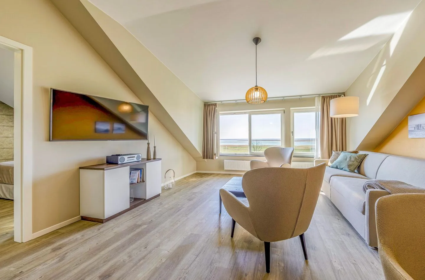 Dünenidylle Wustrow - Wohnzimmer