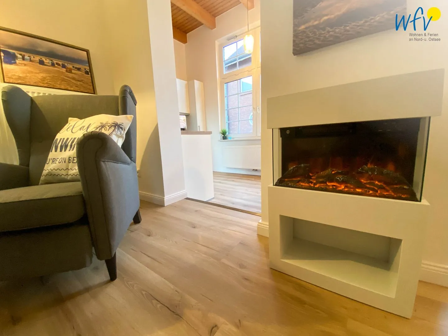 Haus Delphin Ferienwohnung 3 Borkum - Wohnzimmer
