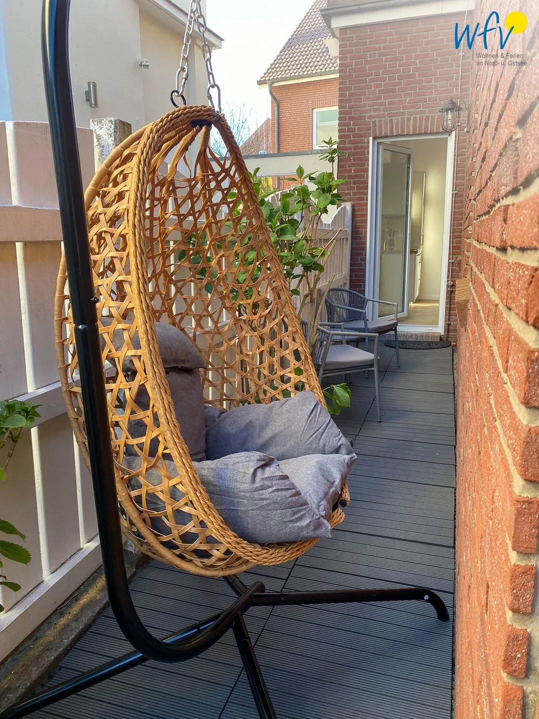 Haus Delphin Ferienwohnung 3 Borkum - Terrasse