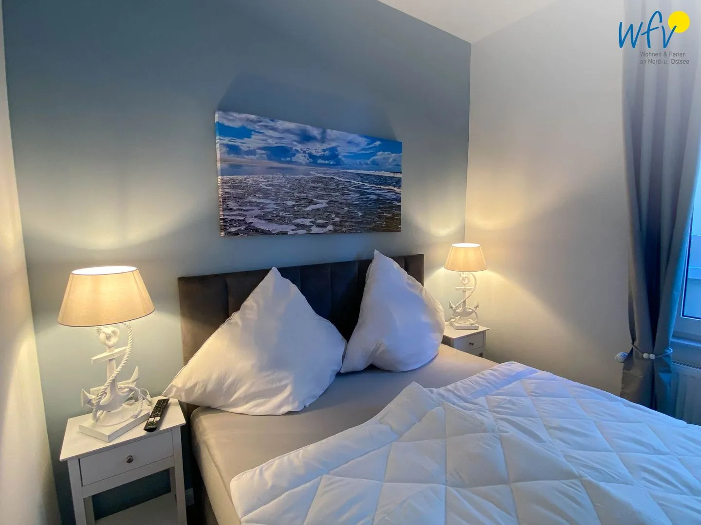 Haus Delphin Ferienwohnung 3 Borkum - Schlafzimmer