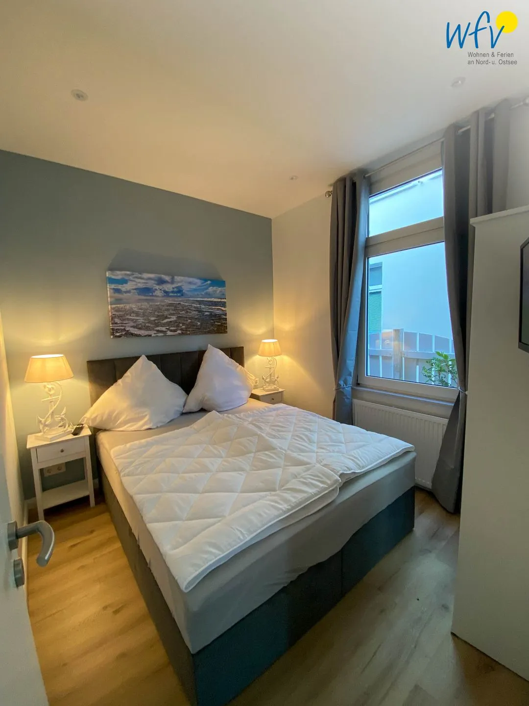Haus Delphin Ferienwohnung 3 Borkum - Schlafzimmer