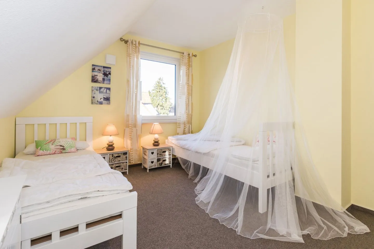 Ferienhaus - Deichweg 10 Ostseeheilbad Zingst - 2. Schlafzimmer mit Einzelbetten
