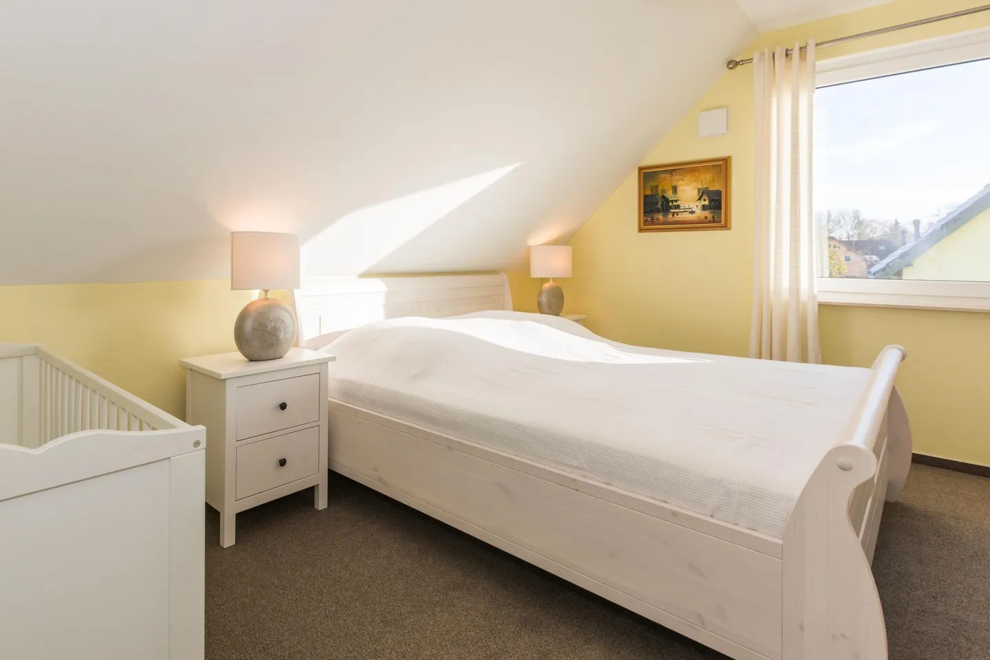 Ferienhaus - Deichweg 10 Ostseeheilbad Zingst - 3. Schlafzimmer mit Doppelbett