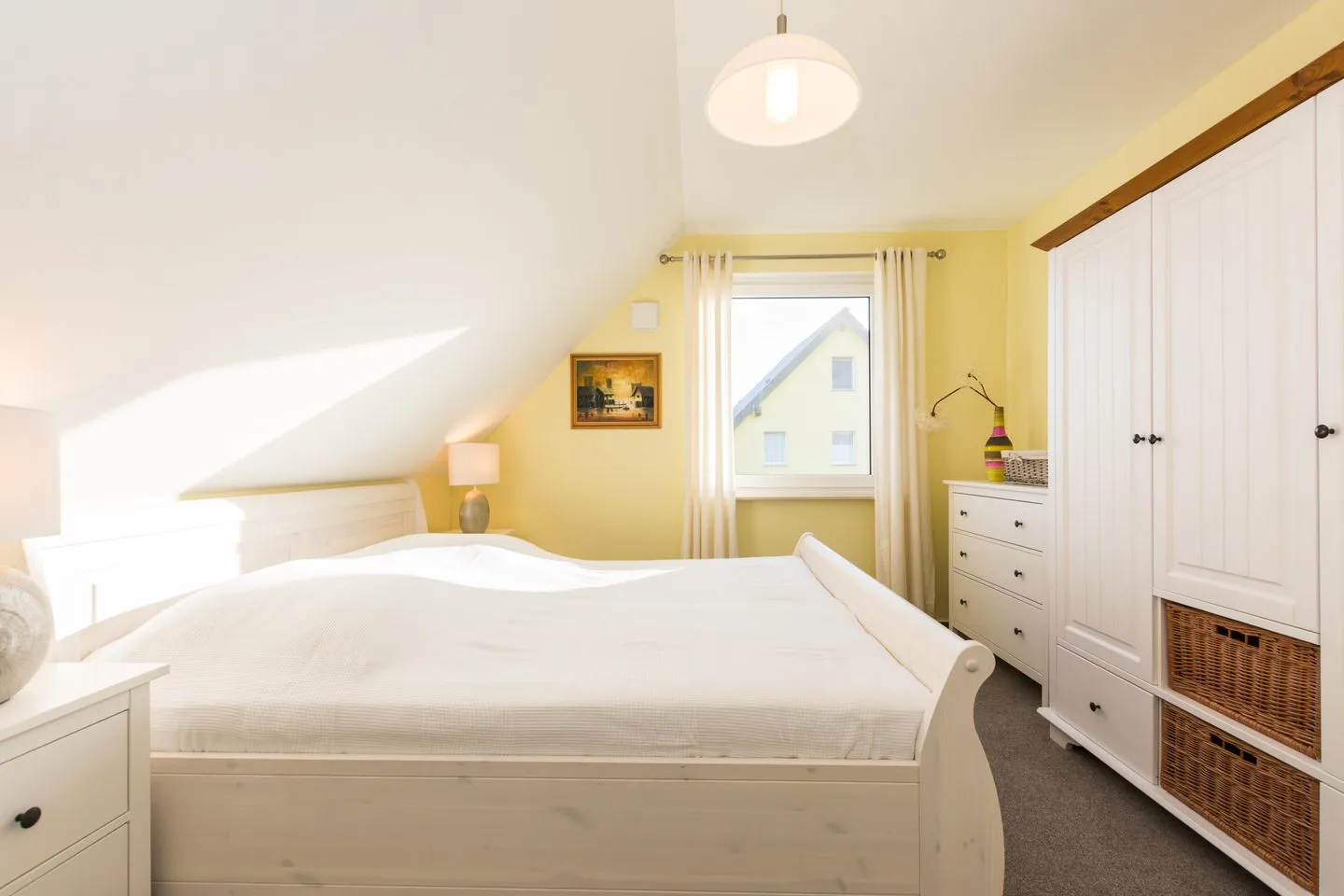 Ferienhaus - Deichweg 10 Ostseeheilbad Zingst - Doppelbett im 3. Schlafzimmer