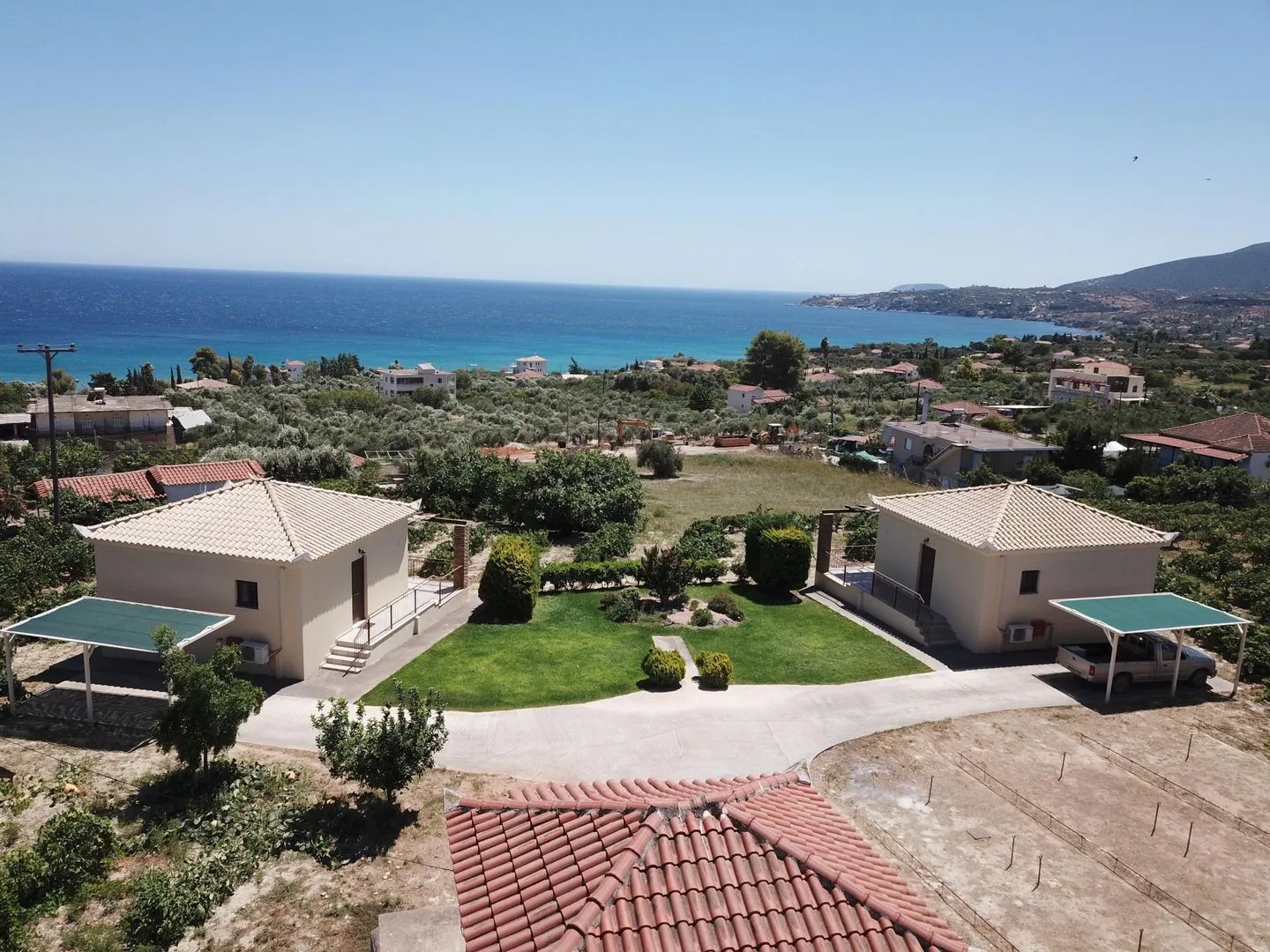 Takis Bizos House 2 Koroni - Bird's eye view