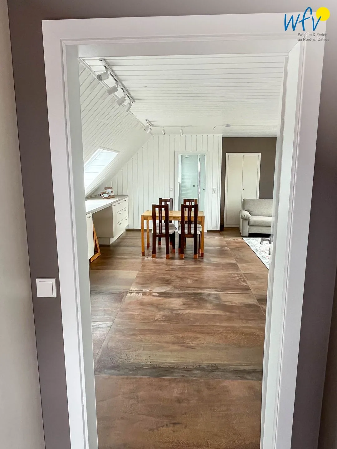 Haus Seemöwe Ferienwohnung Möwennest Borkum - Wohnzimmer