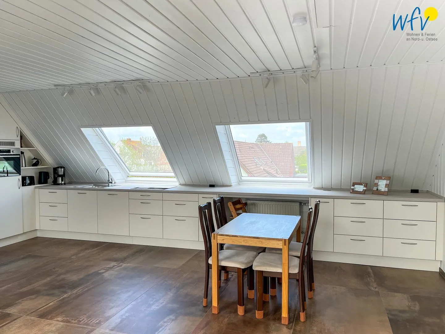 Haus Seemöwe Ferienwohnung Möwennest Borkum - Küche / Küchenzeile