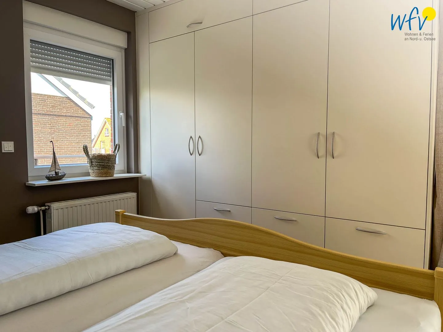 Haus Seemöwe Ferienwohnung Möwennest Borkum - Schlafzimmer