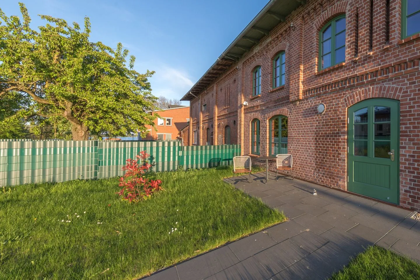 Schwalbenblick Klink - Ferienwohnung Schwalbenblick Terrasse mit Sitzmöglichkeiten