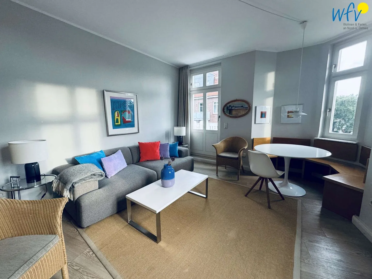 Logirhaus Doyen Ferienwohnung Robbenplate Juist - Wohnzimmer