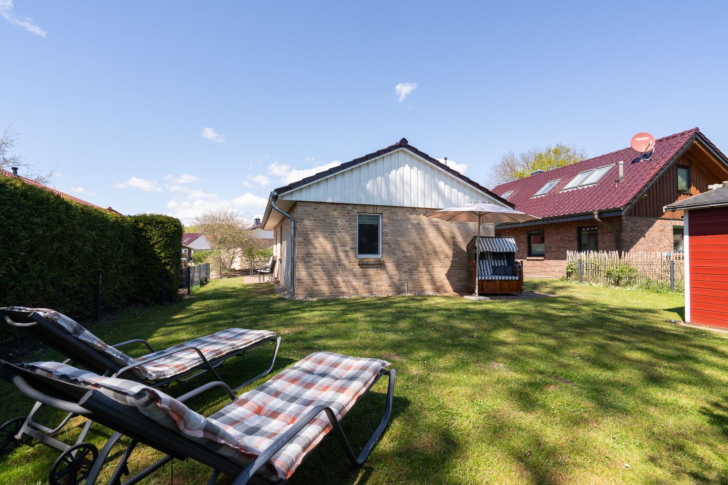 Ferienhaus für 4 Personen und Hund mit Sauna, Kamin und umzäunten Garten