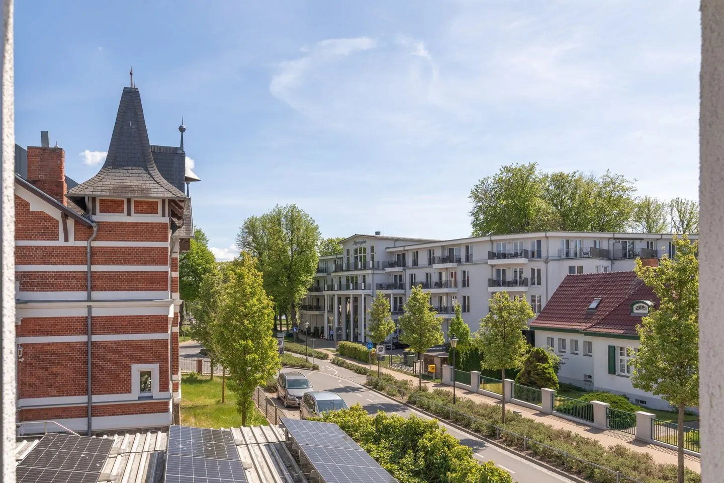 Seeperle Waren (Müritz) - Ferienwohnung Seeperle Ausblick in die Stadt Waren Müritz