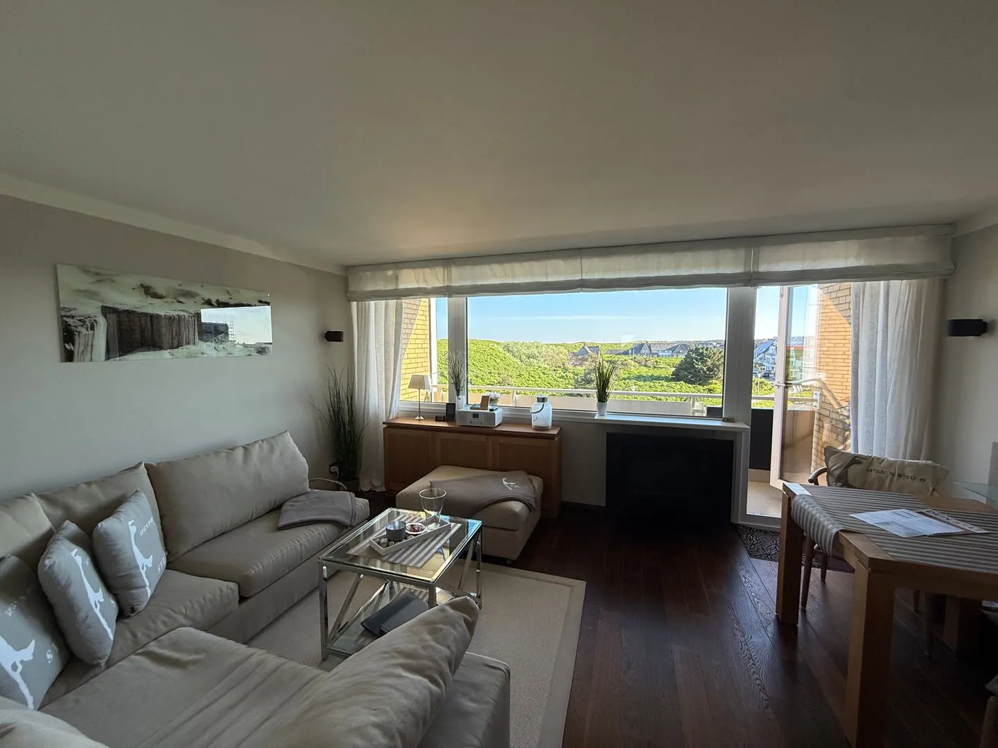 Ferienwohnung Brandenburgerstr. 11 - Dühne16 mit kleinem Meerblick Westerland - mit schönem Blick in die Natur und einem Gaskamin