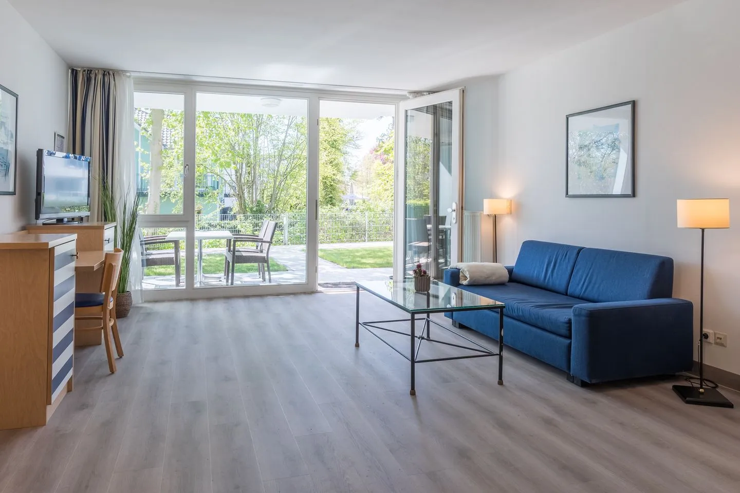 Seebär Zingst - Ferienwohnung Seebär in Zingst Blick in den modernen Wohnbereich