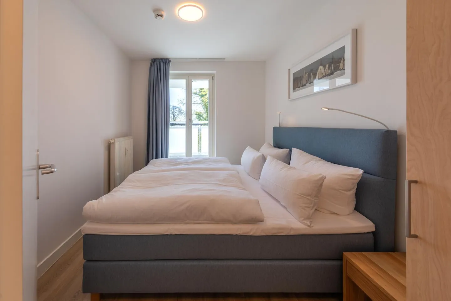 Kleine Freiheit Zingst - Ferienwohnung Kleine Freiheit Blick ins Schlafzimmer