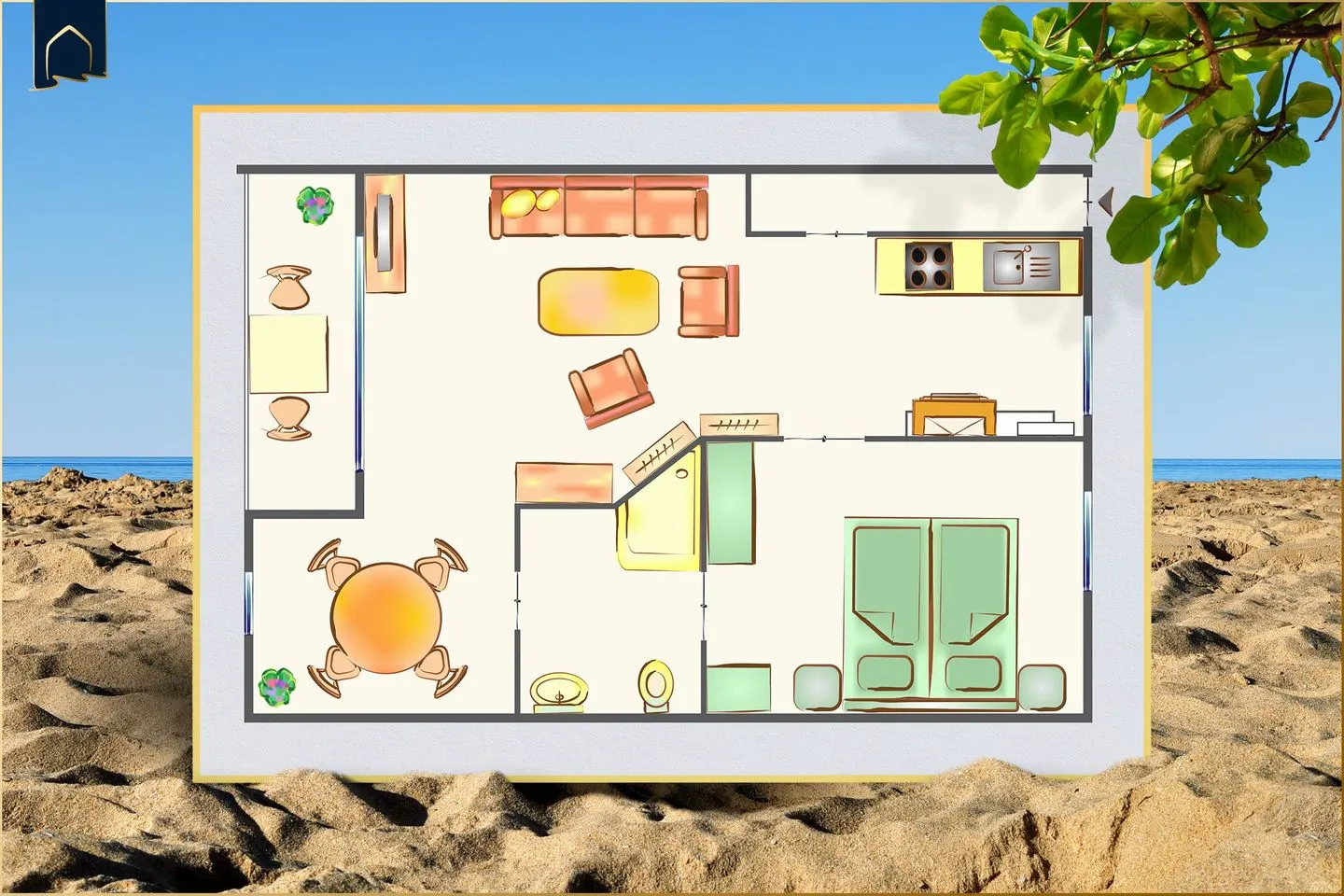 Seeblick Anlage App. Lachmöwe Ostseebad Koserow - Grundriss