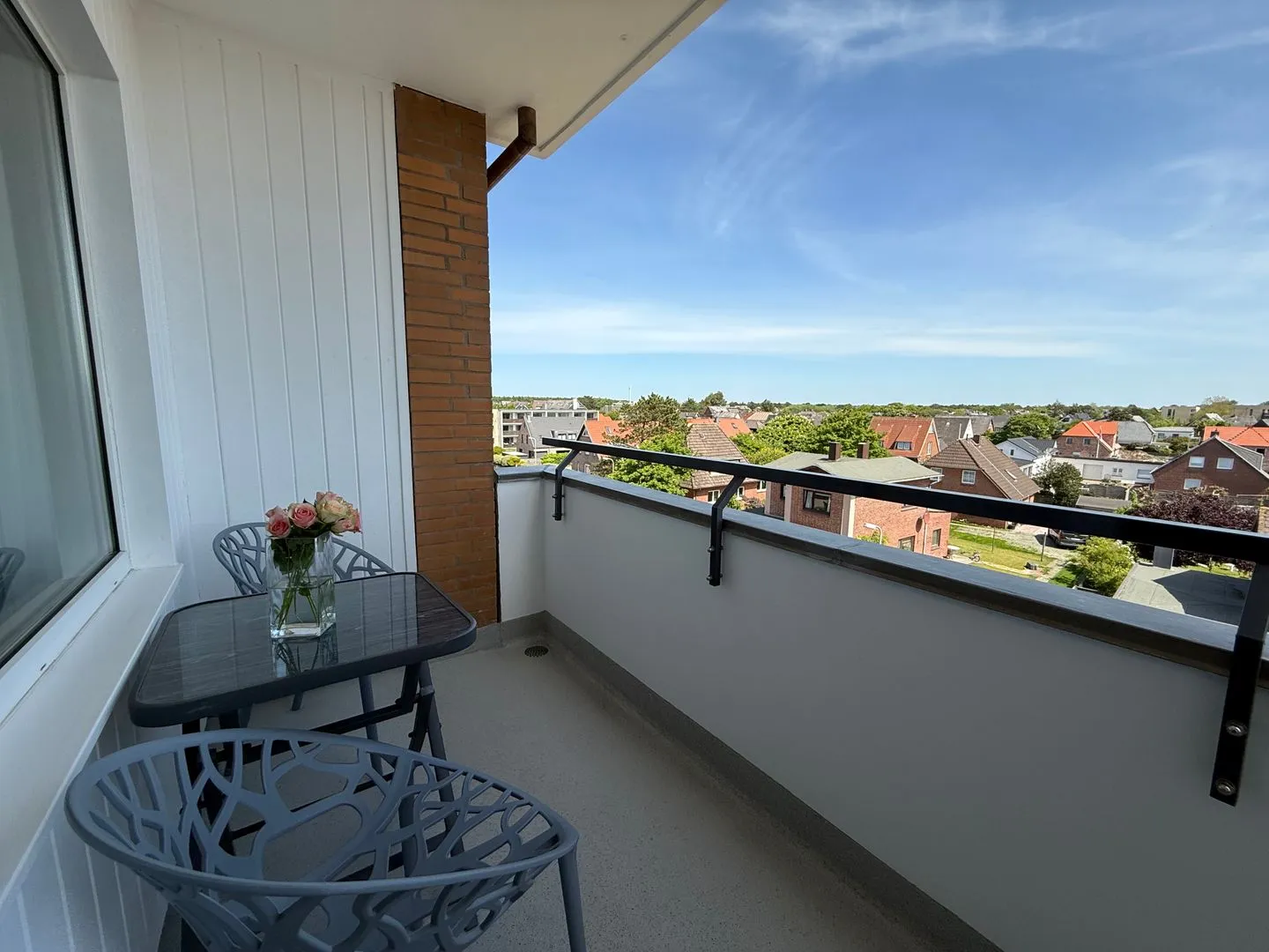 Ferienwohnung im Haus Nordland App 83 Westerland - Balkon mit Blick in Richtung Ost