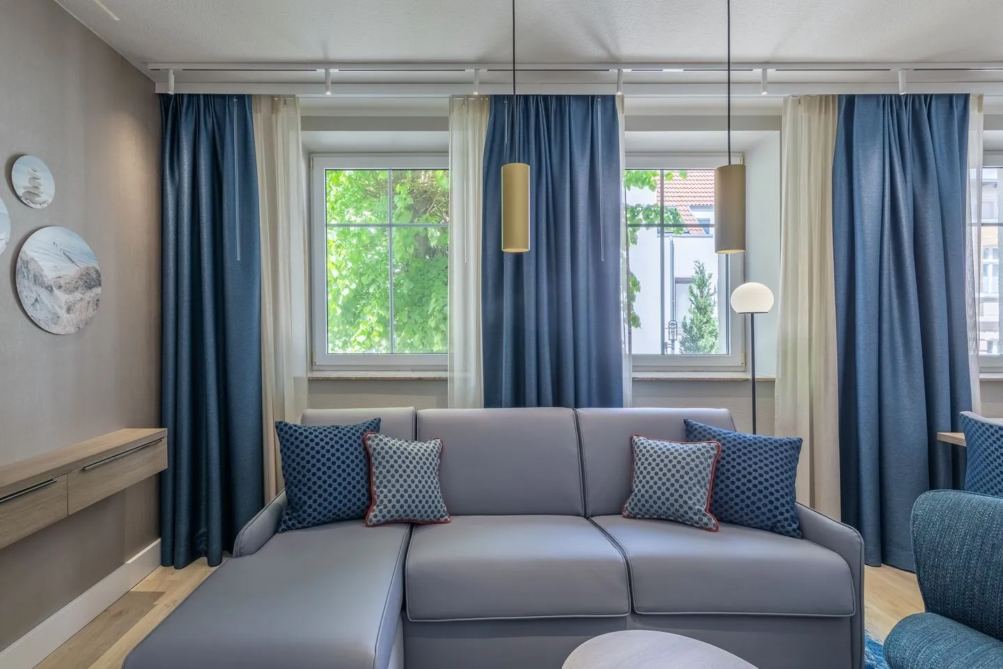 Hafendomicil Kleines Meer Waren (Müritz) - Ferienwohnung Hafendomicil Kleines Meer Waren Couch
