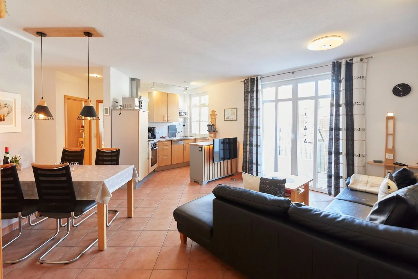 Haus Stella Maris - Ferienwohnung Lichtblick Borkum - Wohnzimmer