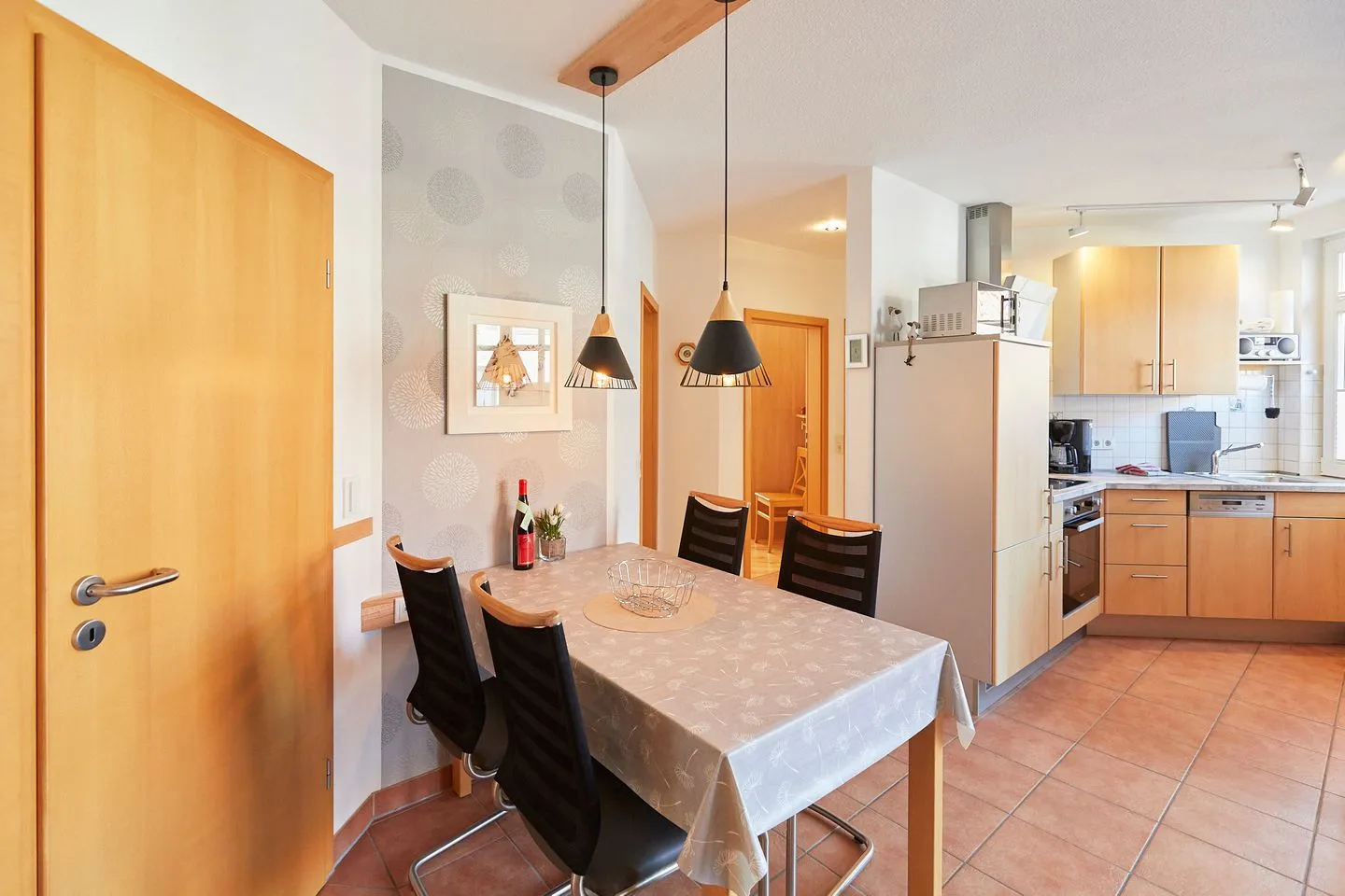 Haus Stella Maris - Ferienwohnung Lichtblick Borkum - Küche / Küchenzeile