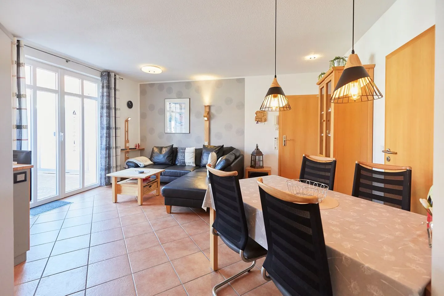 Haus Stella Maris - Ferienwohnung Lichtblick Borkum - Wohnzimmer