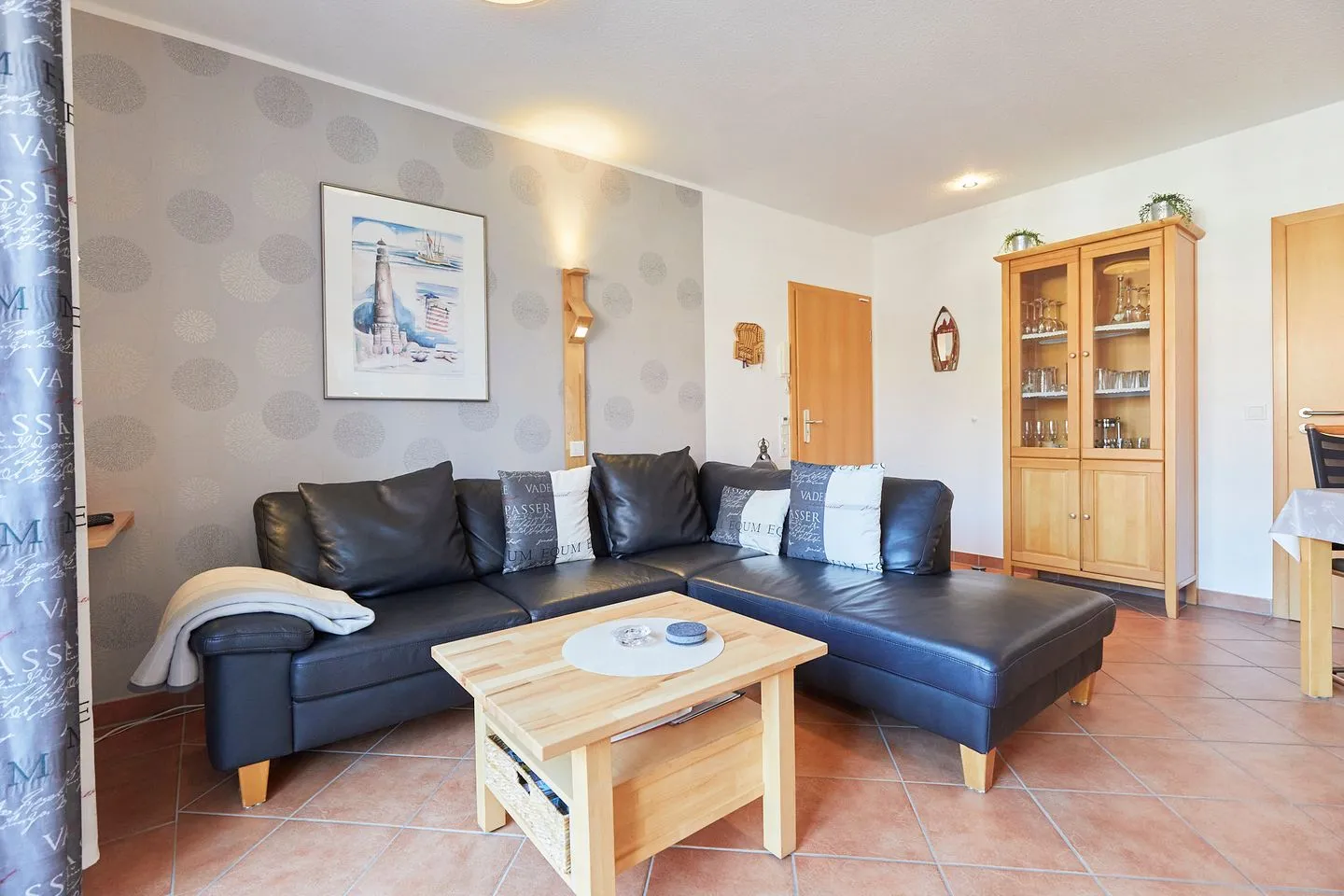 Haus Stella Maris - Ferienwohnung Lichtblick Borkum - Wohnzimmer