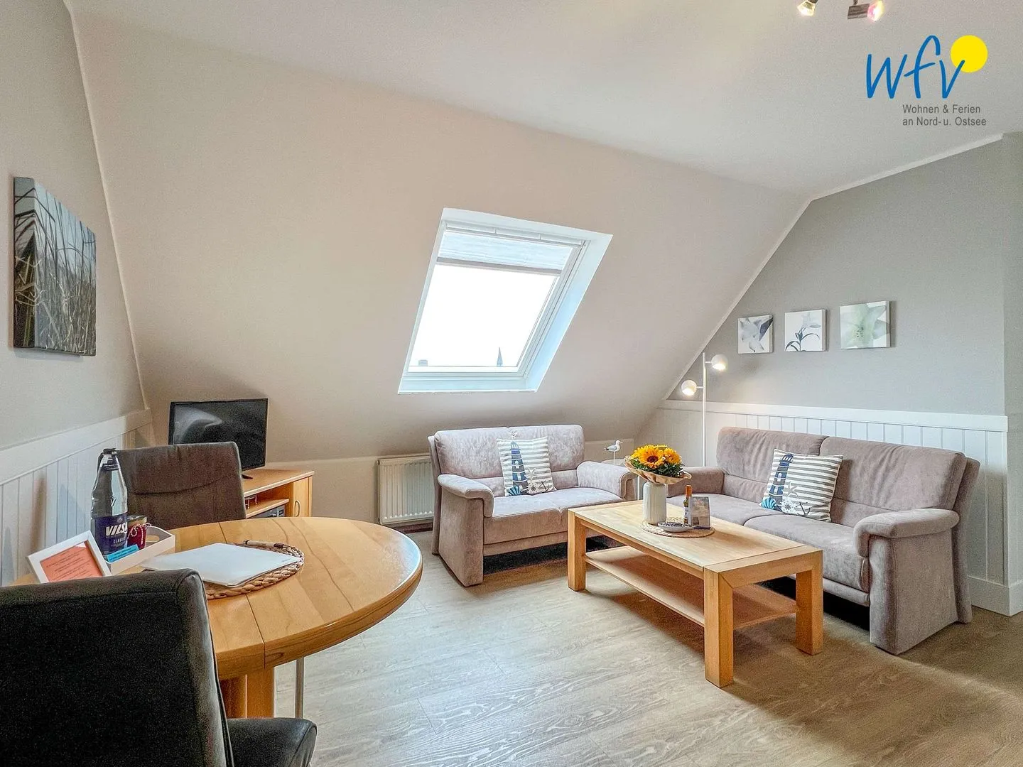 Apartmenthaus Roberta Ferienwohnung Leuchtturm Borkum - Wohnzimmer