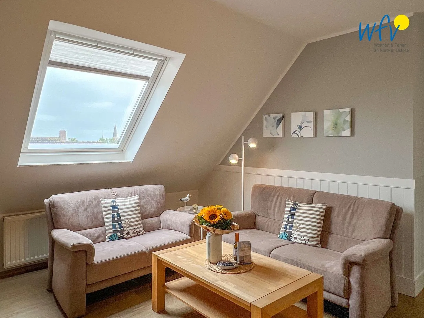Apartmenthaus Roberta Ferienwohnung Leuchtturm Borkum - Wohnzimmer
