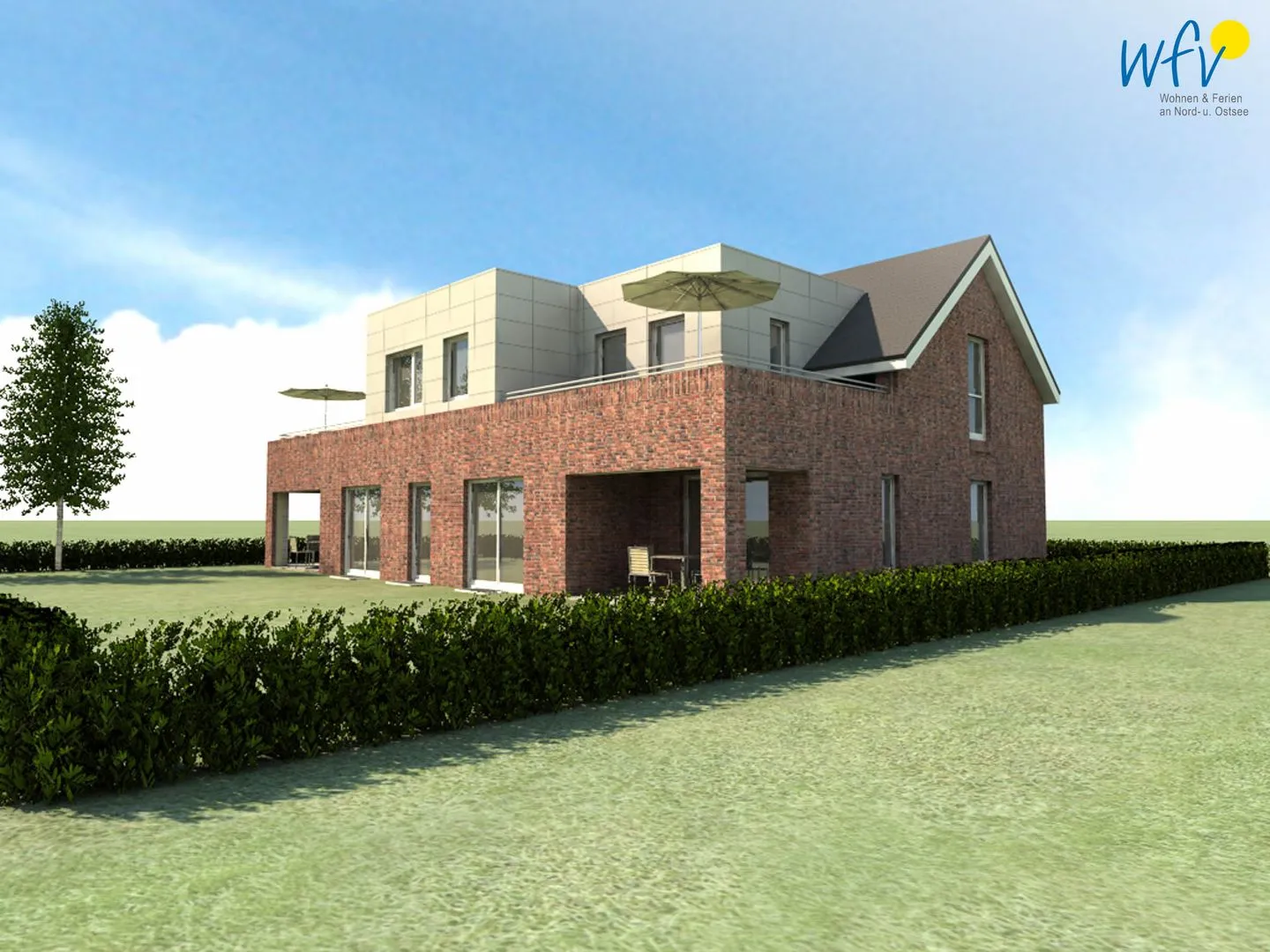 Haus Damenpfad 4 Ferienwohnung Leuchtturm Suite Wangerooge - Hauptansicht