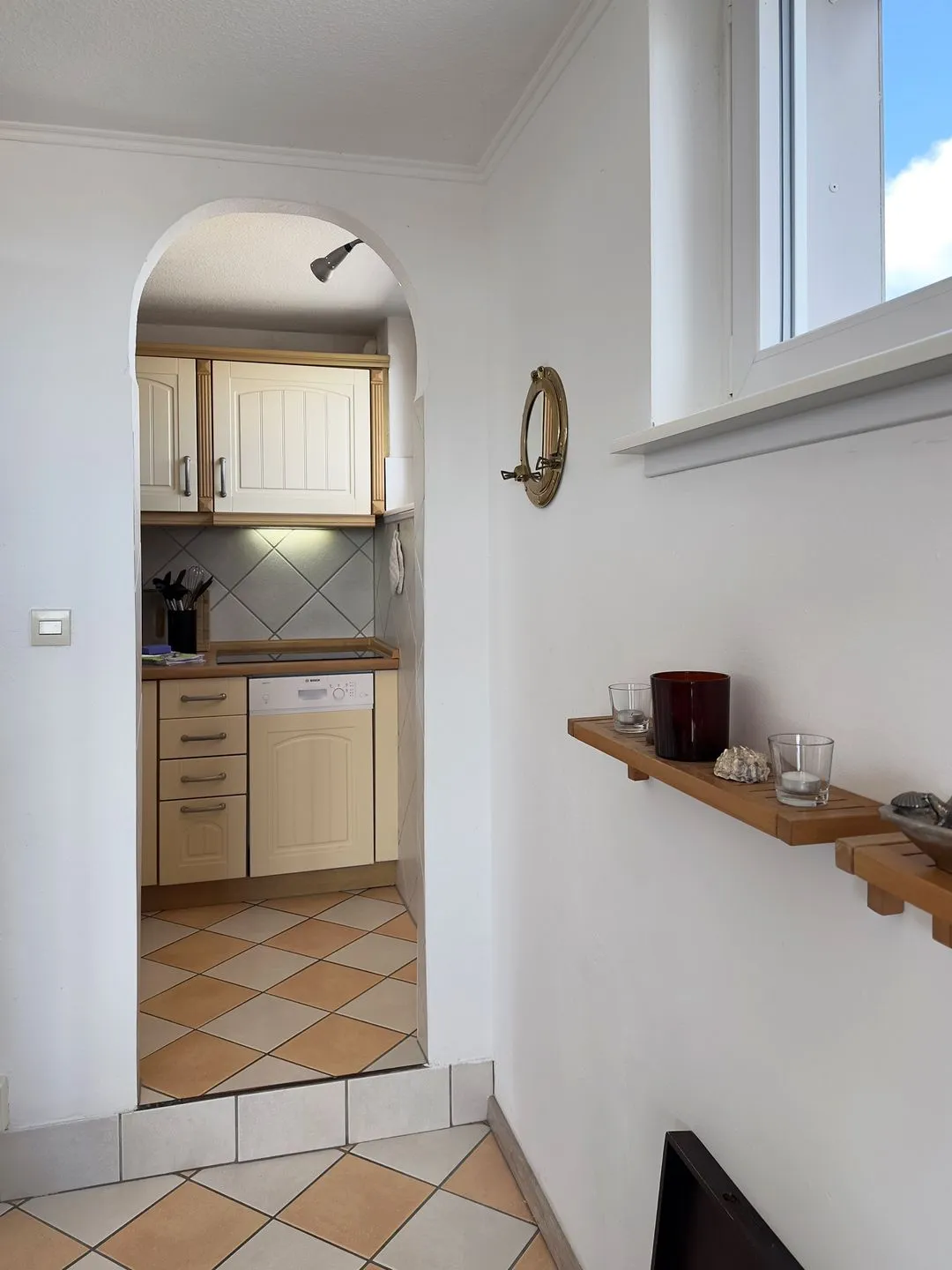 Haus Nordenlicht Ferienwohnung Kiek-ut Wittdün auf Amrum - Küche / Küchenzeile