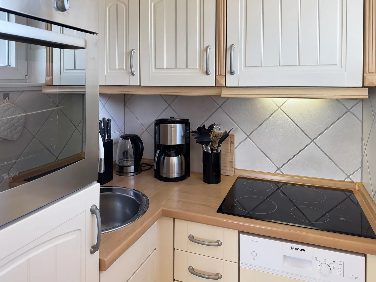 Haus Nordenlicht Ferienwohnung Kiek-ut Wittdün auf Amrum - Küche / Küchenzeile