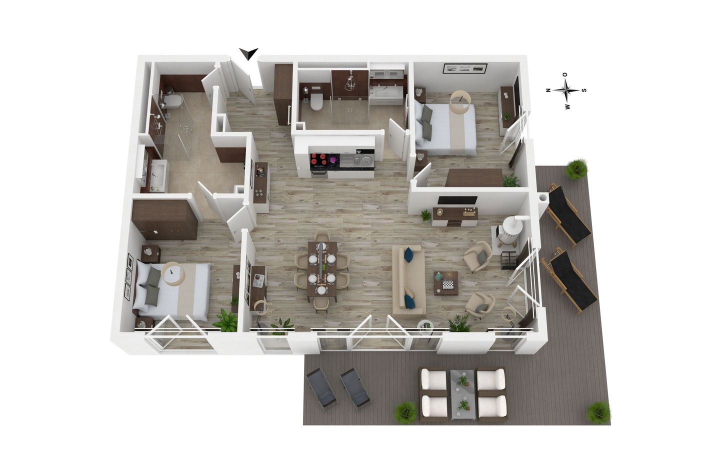 Strandidylle Wustrow - Ferienwohnung Strandidylle Ostseebad Wustrow Grundriss