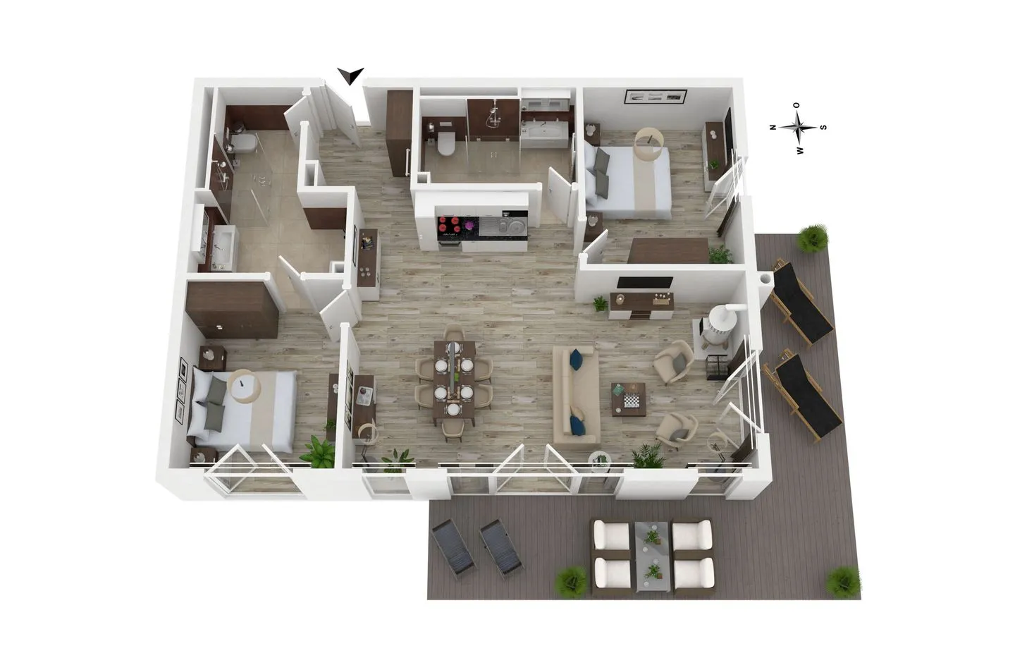 Strandidylle Wustrow - Ferienwohnung Strandidylle Ostseebad Wustrow Grundriss