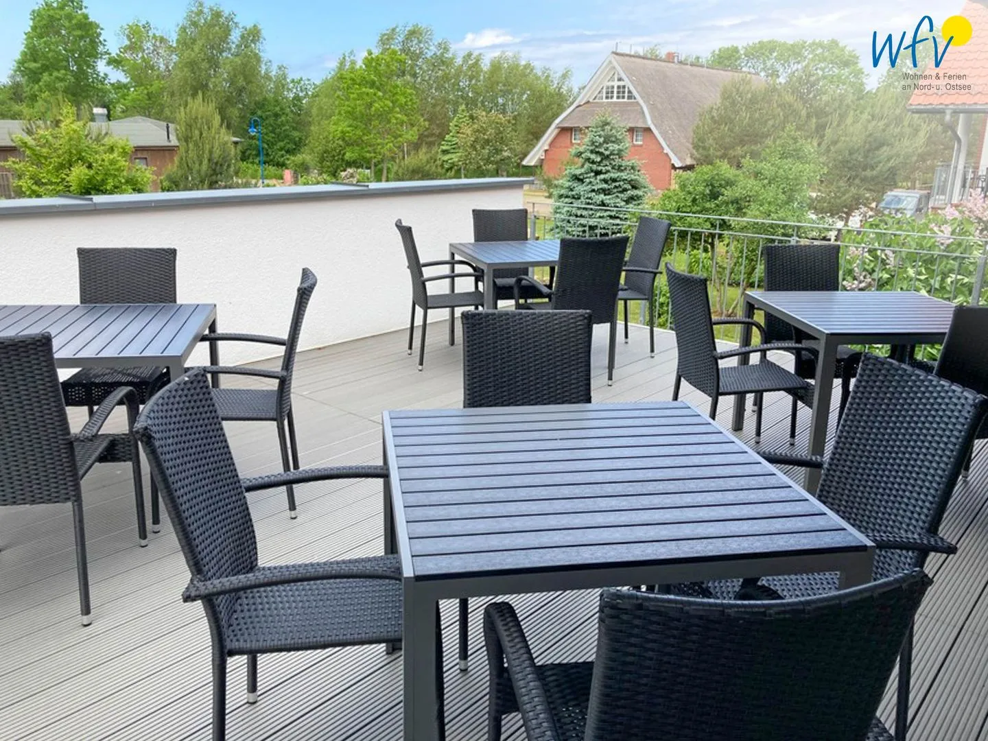 Haus Windland Ferienwohnung 13 Rügen - Dranske - Terrasse
