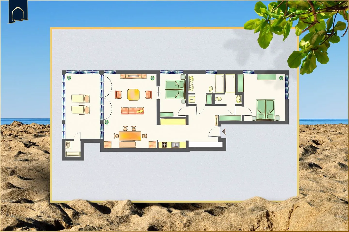 Ferienwohnung Edelweiss Zirchow An der Haffküste - Grundriss