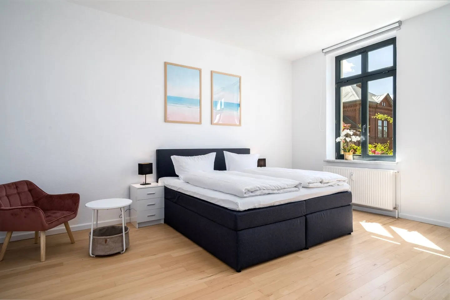 BlueSea Malchow - Ferienwohnung BlueSea in Malchow Schlafzimmer mit Doppelbett