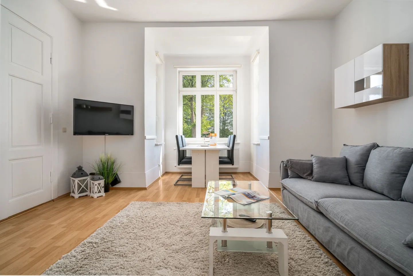Strandgut Malchow - Ferienwohnung Strandgut offener Wohnbereich