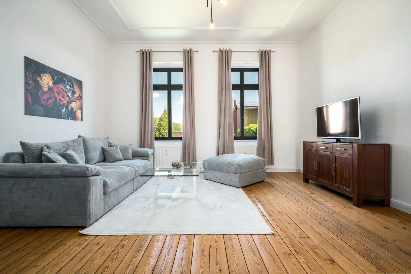 InselLiebe Malchow - Ferienwohnung InselLiebe in Malchow Blick in das Wohnzimmer