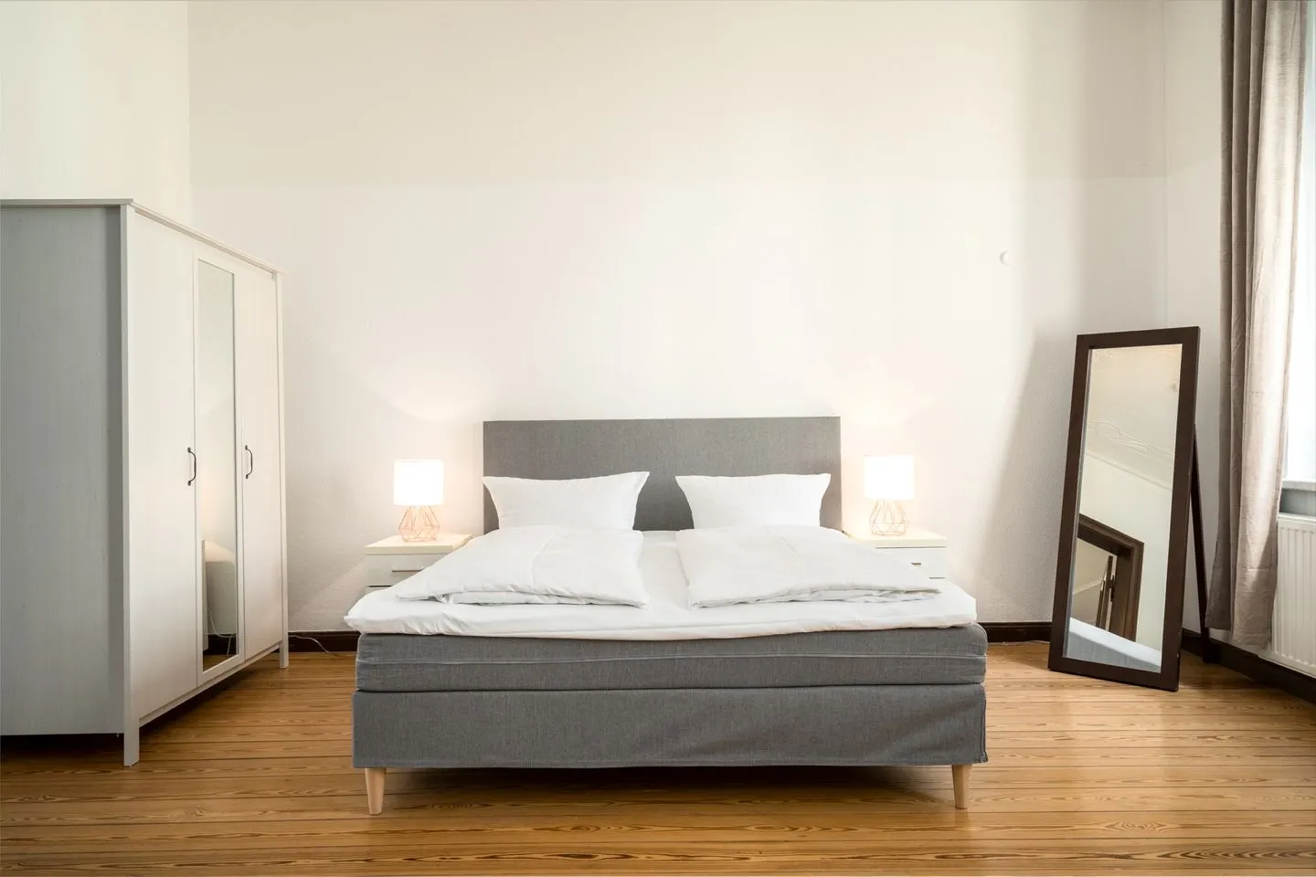 InselLiebe Malchow - Ferienwohnung InselLiebe in Malchow Doppelbett im Schlafzimmer
