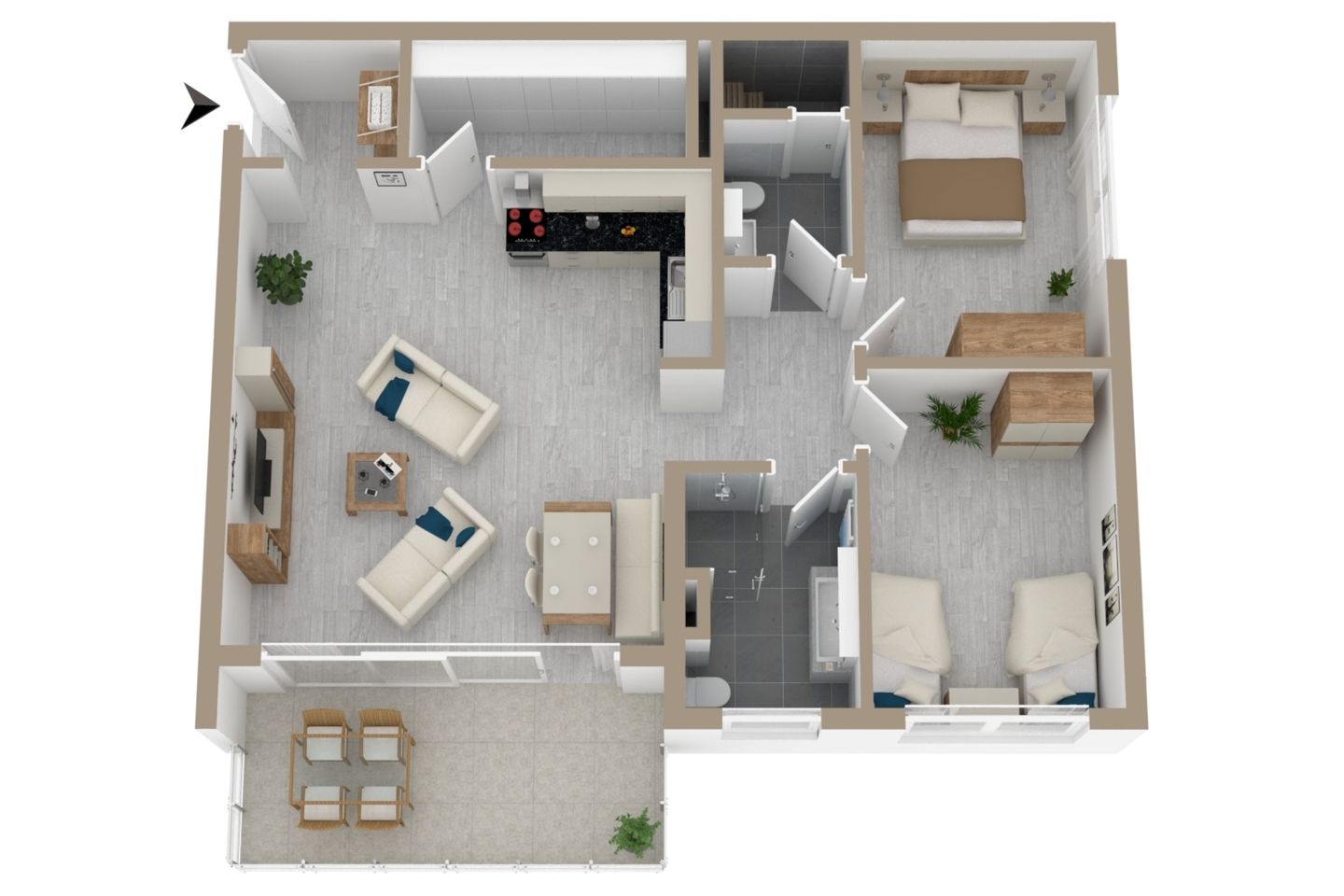 Pusteblume Malchow - Ferienwohnung Pusteblume in Malchow Grundriss