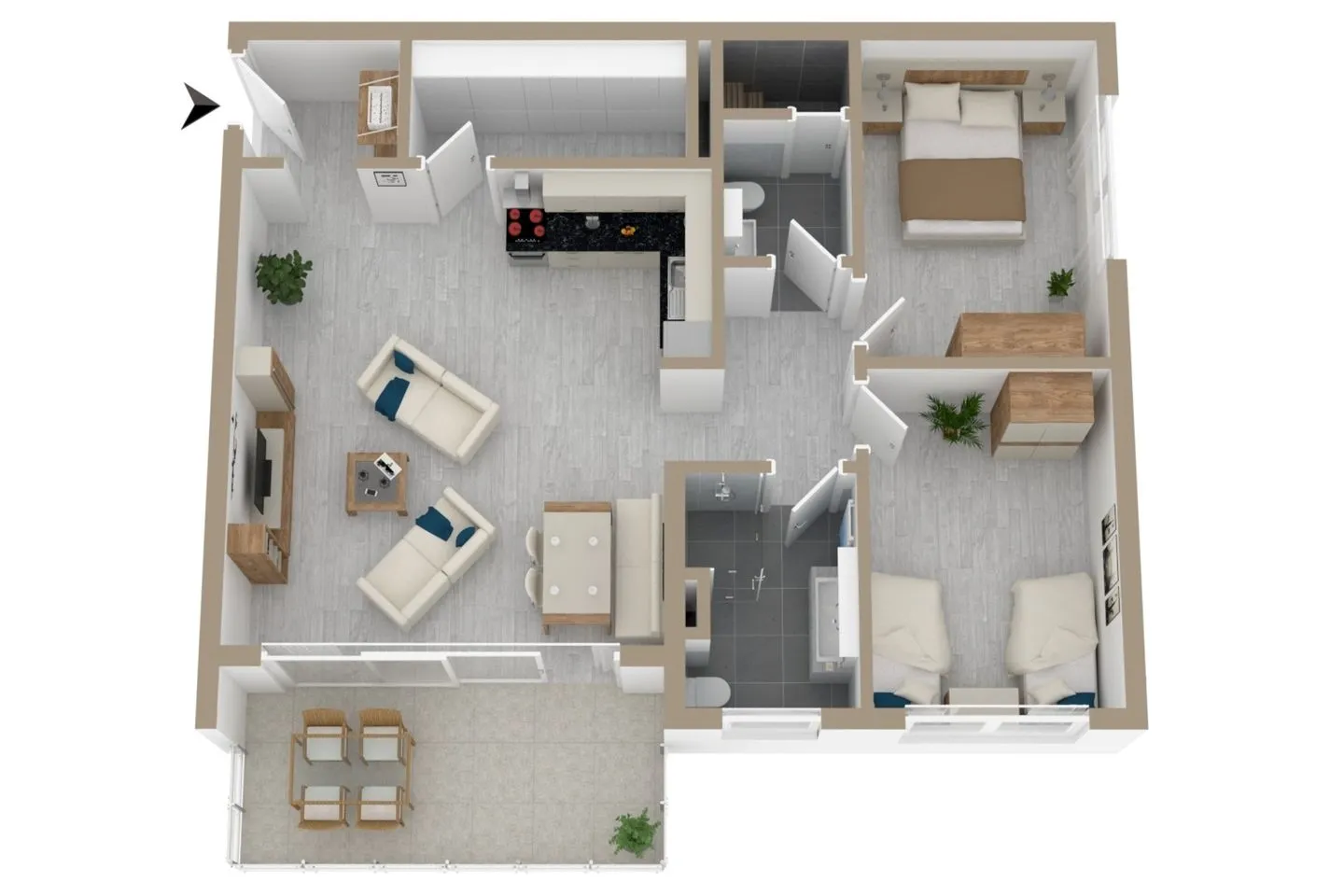 Pusteblume Malchow - Ferienwohnung Pusteblume in Malchow Grundriss
