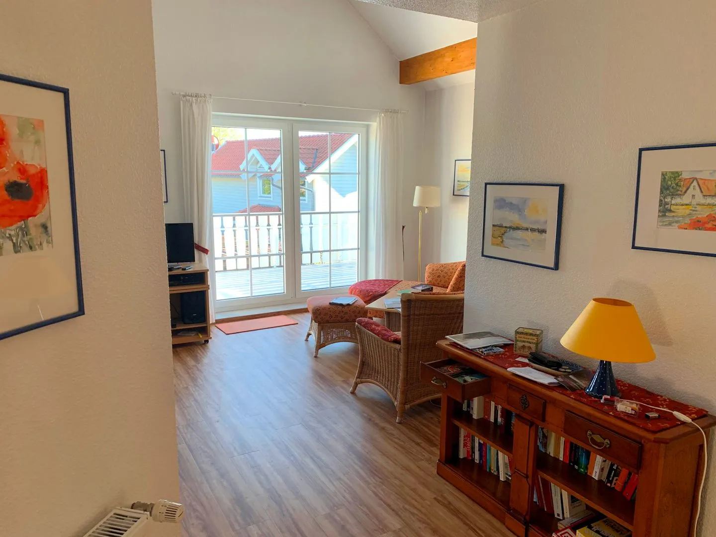 Wohnung Giesen Ostseeheilbad Zingst - Blick vom Flur ins Wohnzimmer