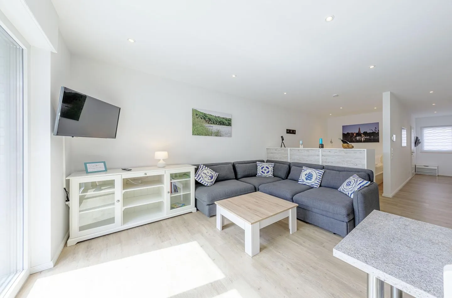 Nordlicht Malchow - Ferienwohnung Nordlicht in Malchow offener Wohnbereich
